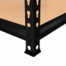 Regał magazynowy Mega-M PRO LOFT H-180 cm L-120 cm G-45 cm 5 półek z MDF 6.2 mm 275 kg czarny