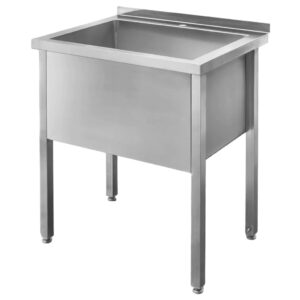Basen gastronomiczny spawany jednokomorowy Mega-M 70x70x85 cm stal nierdzewna mtp001984