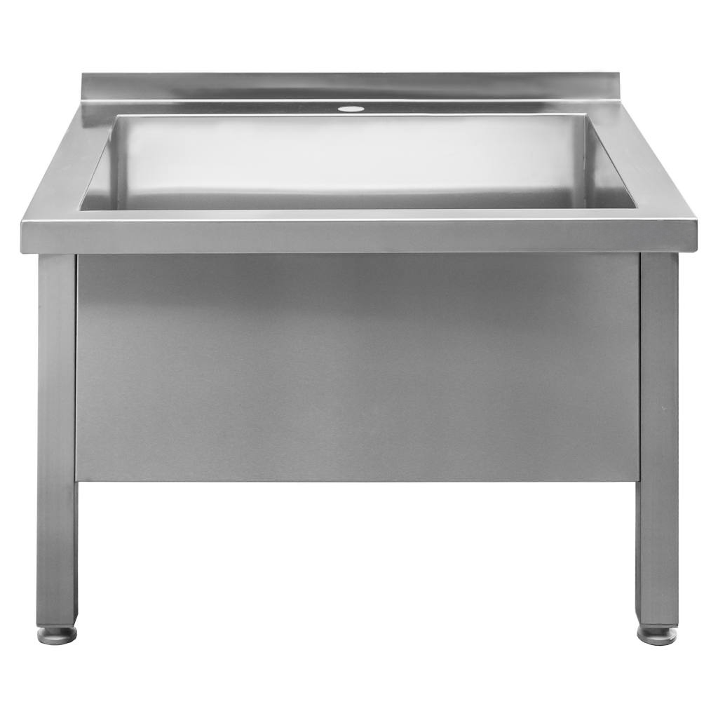 Basen gastronomiczny spawany jednokomorowy niski Mega-M 70x60x50 cm stal nierdzewna mtp001988
