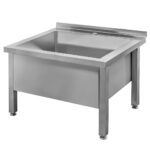 Zdjęcie produktu: Basen gastronomiczny spawany jednokomorowy niski Mega-M 70x60x50 cm stal nierdzewna