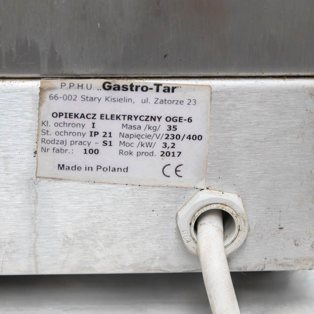 rożen elektryczny, rożen gastronomiczny, GASTRO-TAR OGE-06, szafka grzewcza SO-6, rożen do kurczaków, urządzenie do pieczenia drobiu, rożen z szafką grzewczą, sprzęt do gastronomii, elektryczny rożen do lokalu, rożen na kurczaki z podgrzewaczem, profesjonalny rożen gastronomiczny