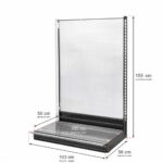 Zdjęcie produktu: Regał sklepowy WANZL przyścienny H-155 cm L- 103 cm bez półek tył poliwęglan moduł dostawny