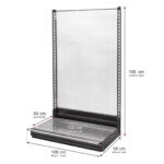 Zdjęcie produktu: Regał sklepowy WANZL przyścienny H-195 cm L-106 cm bez półek tył poliwęglan moduł bazowy