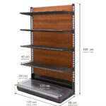 Zdjęcie produktu: Regał sklepowy WANZL przyścienny H-195 cm L-131 cm 4-półki moduł bazowy