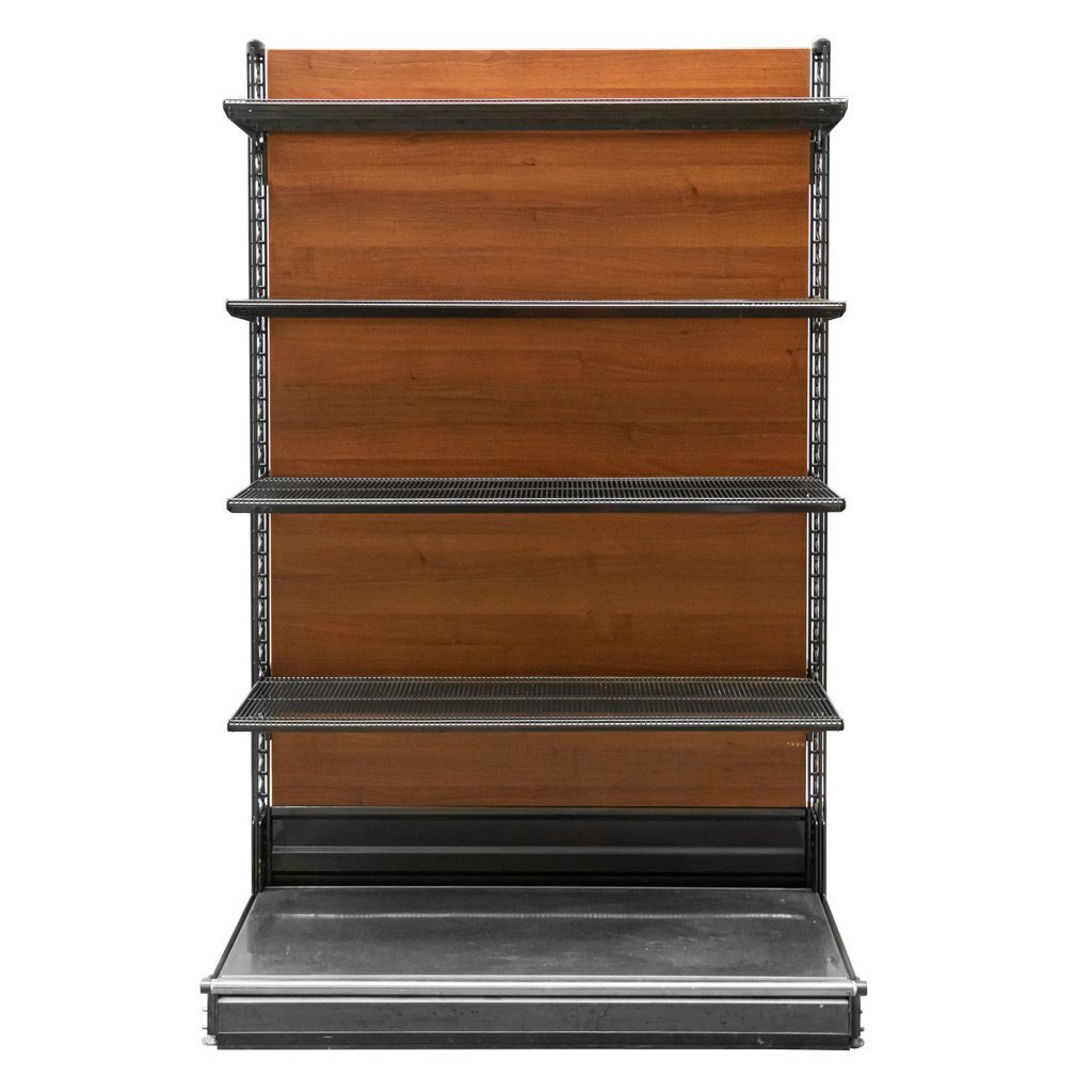 Regał sklepowy WANZL dwustronny H-195 cm L-106 cm 8-półek moduł bazowy