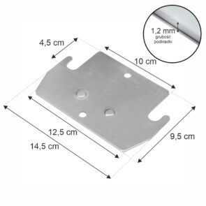 Zdjęcie produktu: Podkładka poziomująca do słupa MGL MAGO HX 82 ocynk grubość 1,2 mm