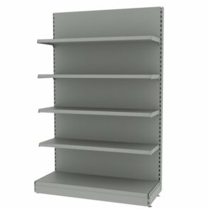 Zdjęcie produktu: Regał sklepowy MAGO przyścienny H-210 cm L-136 cm moduł bazowy jasny szary