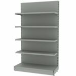 Zdjęcie produktu: Regał sklepowy MAGO przyścienny H-210 cm L-128 cm moduł bazowy jasny szary