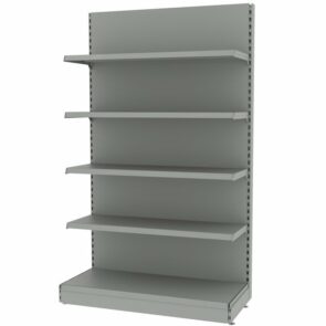 Zdjęcie produktu: Regał sklepowy MAGO przyścienny H-210 cm L-128 cm moduł bazowy jasny szary