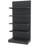 Zdjęcie produktu: Regał sklepowy MAGO przyścienny H-210 cm L-103 cm moduł bazowy grafitowy