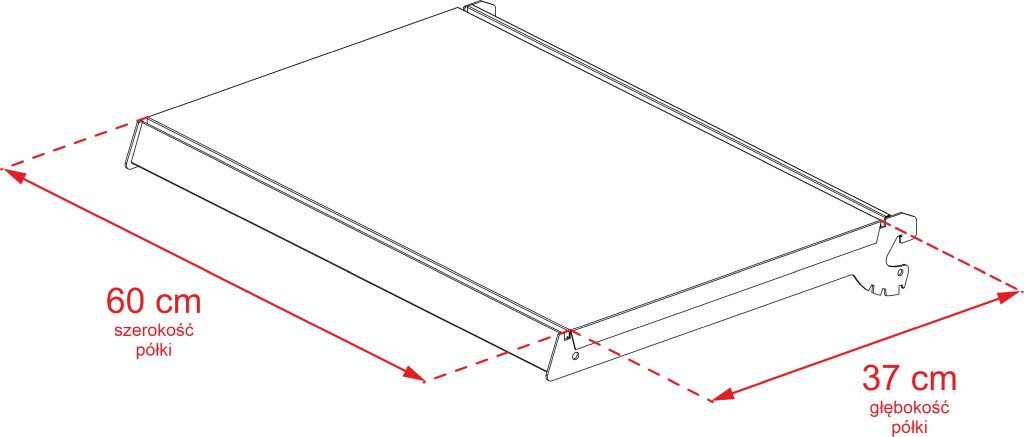 Regał sklepowy MAGO gondola H-210 cm L-61.5 cm moduł dostawny kremowy