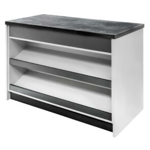 Zdjęcie produktu: Lada sklepowa sprzedażowa impulsowa Mega-M H-90 cm L-120 cm G-60 cm jasny szary