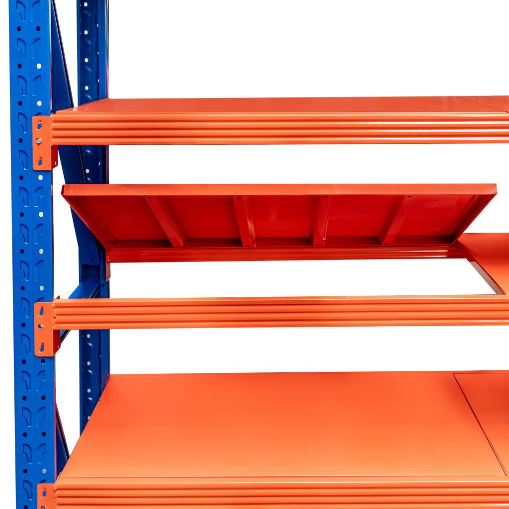 Regał metalowy magazynowy 4-półkowy Mega-M FORTIS LIGHT H-200 cm L-192.5 cm G-60 cm moduł dostawny