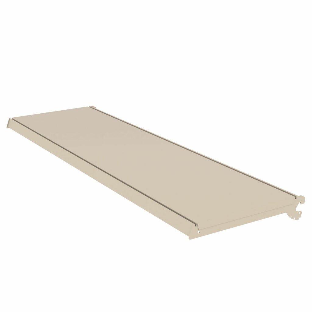 Półka metalowa MAGO do regału sklepowego 37x133 cm kremowa