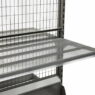 Regał sklepowy WIRE-C dwustronny H-183 cm L-103.5 cm 4-półki tył kratowany moduł bazowy