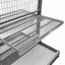 Regał sklepowy WIRE-C dwustronny H-183 cm L-103.5 cm 4-półki tył kratowany moduł bazowy