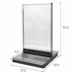 Zdjęcie produktu: Regał sklepowy WANZL dwustronny H-195 cm L-103 cm bez półek tył poliwęglan moduł dostawny