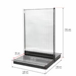 Zdjęcie produktu: Regał sklepowy WANZL dwustronny H-155 cm L-128 cm bez półek tył poliwęglan moduł dostawny