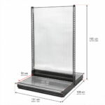 Zdjęcie produktu: Regał sklepowy WANZL dwustronny H-195 cm L-131 cm bez półek poliwęglan moduł bazowy