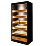 Zdjęcie produktu: Regał na pieczywo z szybą Mega-M H-205 cm L-100 cm G-58 cm czarny/dąb kraft