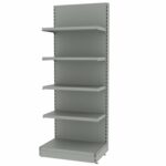 Zdjęcie produktu: Regał sklepowy MAGO przyścienny H-210 cm L-83 cm moduł bazowy jasny szary