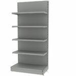 Zdjęcie produktu: Regał sklepowy MAGO przyścienny H-210 cm L-103 cm moduł bazowy jasny szary