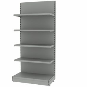 Zdjęcie produktu: Regał sklepowy MAGO przyścienny H-210 cm L-103 cm moduł bazowy jasny szary