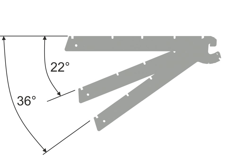 Regał sklepowy MAGO przyścienny H-210 cm L-134.5 cm moduł dostawny jasny szary
