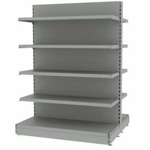 Zdjęcie produktu: Regał sklepowy MAGO gondola H-170 cm L-128 cm moduł bazowy jasny szary
