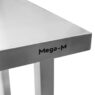 Stół gastronomiczny centralny z półką i 6 nogami Mega-M 180x60x85 cm stal nierdzewna-MTP001755 logo