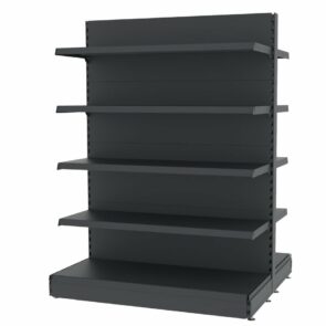 Zdjęcie produktu: Regał sklepowy MAGO gondola H-170 cm L-128 cm moduł bazowy grafitowy