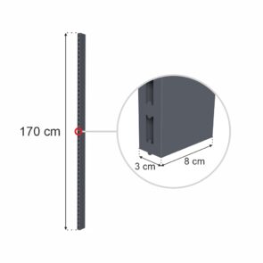 Zdjęcie produktu: Słupek do regału sklepowego MAGO H-170 cm grafit