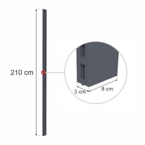 Zdjęcie produktu: Słupek do regału sklepowego MAGO H-210 cm grafit