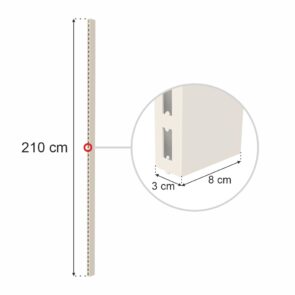 Zdjęcie produktu: Słupek do regału sklepowego MAGO H-210 cm kremowy
