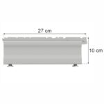 Zdjęcie produktu: Stopa do regału sklepowego MAGO G-27 cm H-10 cm jasny szary