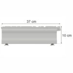 Zdjęcie produktu: Stopa do regału sklepowego MAGO G-37 cm H-10 cm jasny szary