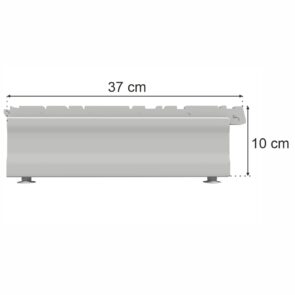 Zdjęcie produktu: Stopa do regału sklepowego MAGO G-37 cm H-10 cm jasny szary
