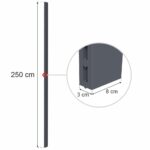 Zdjęcie produktu: Słupek do regału sklepowego MAGO H-250 cm grafit