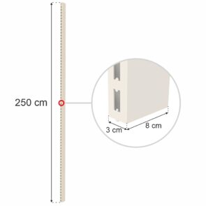 Zdjęcie produktu: Słupek do regału sklepowego MAGO H-250 cm kremowy