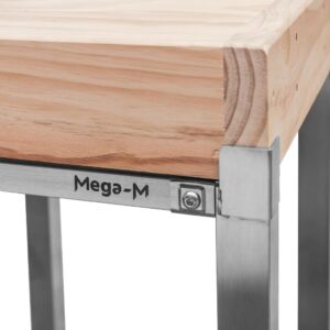 Kloc masarski rzeźniczy rozbiorowy z drewnianym blatem Mega-M 40x40x85 cm mtp001780