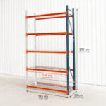 Zdjęcie produktu: Regał magazynowy 5-półkowy MECALUX M7 H-250 cm L-145 cm G-50 cm moduł dostawny