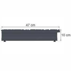 Zdjęcie produktu: Stopa do regału sklepowego MAGO G-47 cm H-10 cm grafit