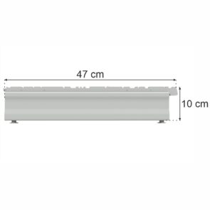 Zdjęcie produktu: Stopa do regału sklepowego MAGO G-47 cm H-10 cm jasny szary