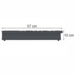 Zdjęcie produktu: Stopa do regału sklepowego MAGO G-57 cm H-10 cm grafit