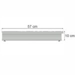 Zdjęcie produktu: Stopa do regału sklepowego MAGO G-57 cm H-10 cm jasny szary
