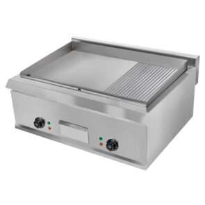 Zdjęcie produktu: Płyta grillowa elektryczna 2/3 gładka+1/3 ryflowana Mega-M UC 2x3 kW 230 V