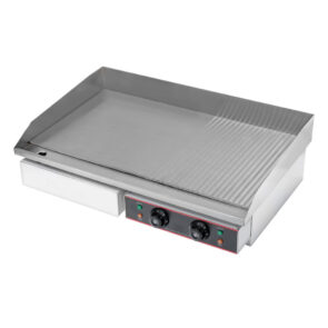 Zdjęcie produktu: Płyta grillowa elektryczna 1/2 ryflowana+1/2 płaska Mega-M 4.4 kW