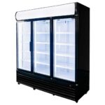 Zdjęcie produktu: Witryna chłodnicza 3-drzwiowa 1506L Mega-M RICO i180 oświetlenie LED podświetlany górny plafon reklamowy
