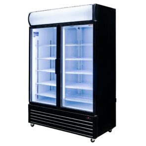 Zdjęcie produktu: Witryna chłodnicza 2-drzwiowa1048L Mega-M RICO i133 oświetlenie LED podświetlany górny plafon reklamowy