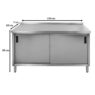 Stół gastronomiczny spawany z szafką Mega-M STSG150x60 stal nierdzewna MTP003215